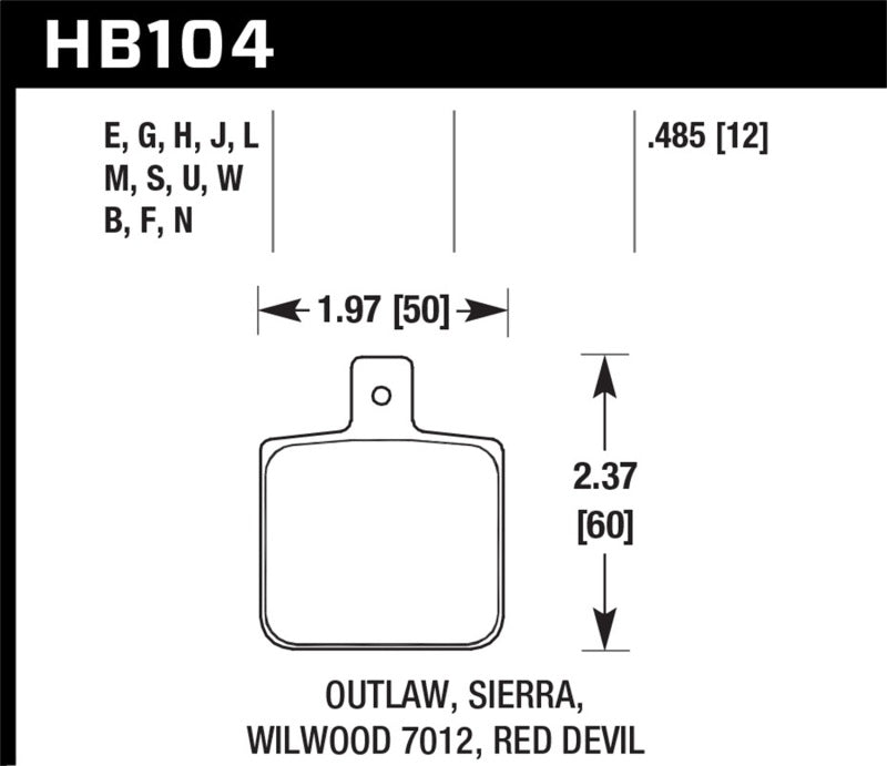 Hawk Performance HB104N.485 HP Plus Crossover Street/Motorsport Brake Pads