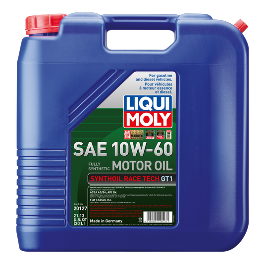 LIQUI MOLY 20L Synthoil Race Tech GT1 Motor Oil SAE 10W-60 (20127)
