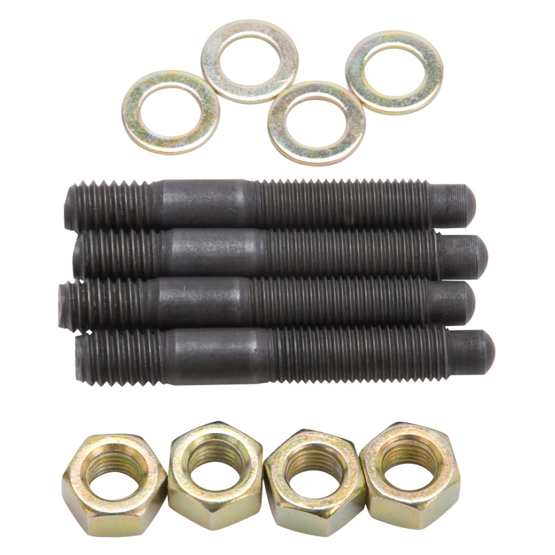Edelbrock 8060 Bullet Nose Carburetor Stud Kit Black Oxide Gold Washers & Nuts