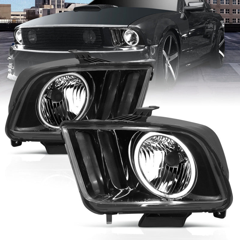 ANZO 2005-2009 Ford Mustang Crystal Headlights