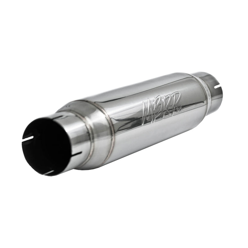 MBRP R1013 Universal Resonator - 3" In/Out, 16" Body, 4" OD, 20" Overall | T304 Stainless