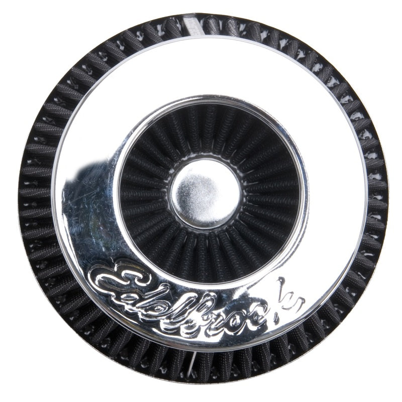 Edelbrock 43610 Pro-Flo Universal Conical Air Filter 3.7 in Tall Black/Chrome