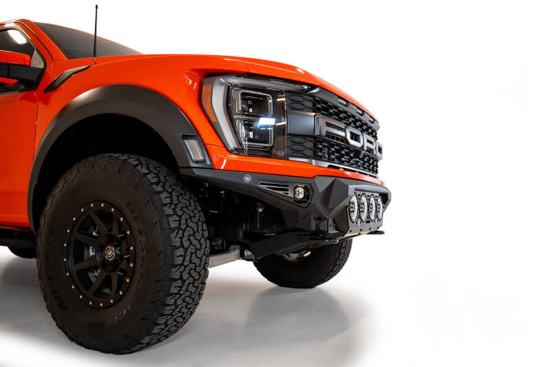 Addictive Desert Designs for 2021+ Ford Raptor Bomber Front Bumper w/ 4 Rigid 360 6in Light Mounts