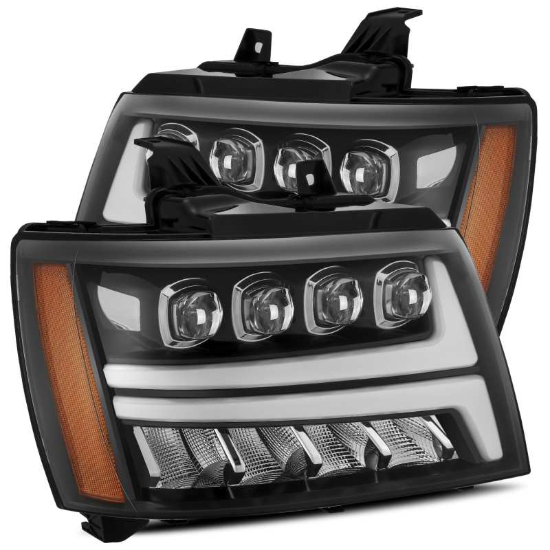 AlphaRex 880287 07-13 Chevrolet Avalanche NOVA LED Projector Headlights Plank Style Gloss Black w/Activation Light/DRL
