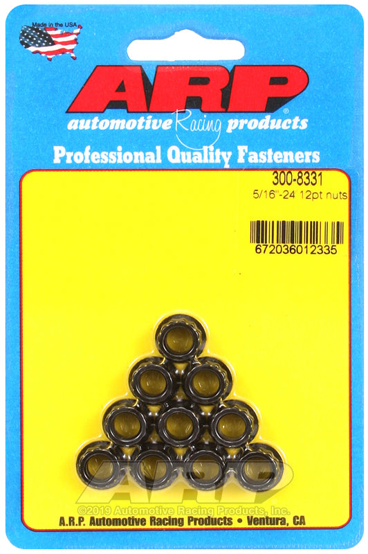 ARP 300-8331 5/16in-24 12pt Nut Kit (Pack of 10)