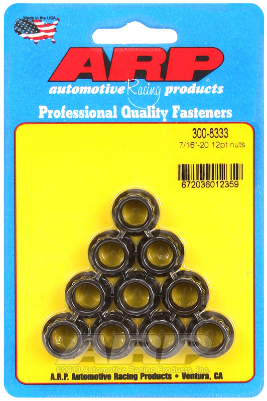 ARP 300-8333 7/16in-20 12pt Nut Kit (Pack of 10)