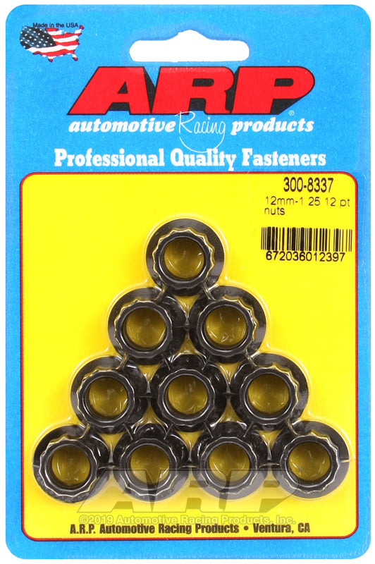 ARP 300-8337 M12 x 1.25 12pt Nut Kit (Pack of 10)