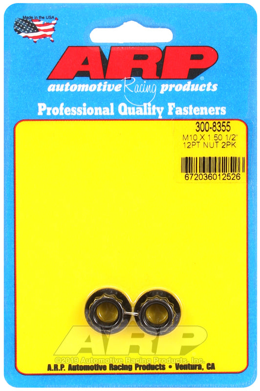 ARP 300-8355 M10 x 1.50 12pt Nut Kit (Set of 2)