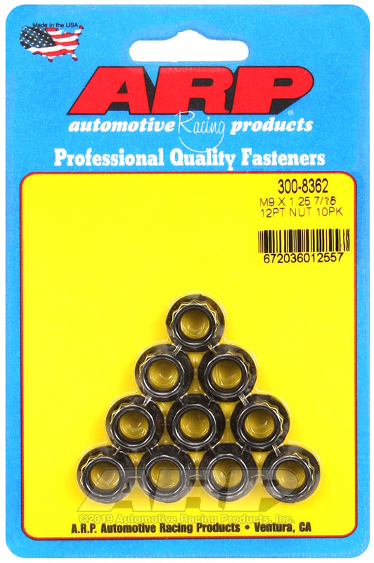 ARP 300-8362 M9 x 1.25 12pt Nut Kit (10 pack)