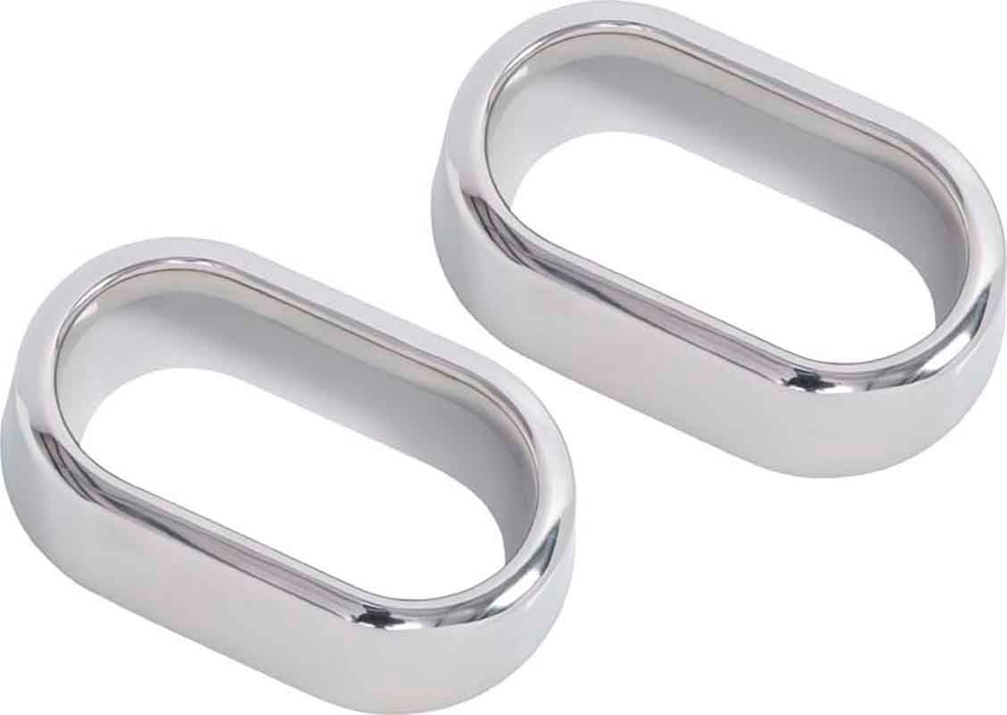 Kentrol 30006 Interior Door Handle Bezels Pair for 2007-2010 Jeep Wrangler JK - Polished Silver