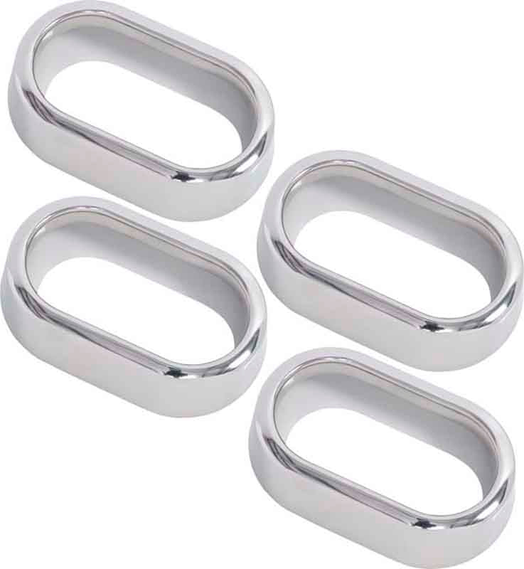 Kentrol 30015 Interior Door Handle Bezels 4 Piece for 2007-2010 Jeep Wrangler JKU 4-Door - Polished Silver