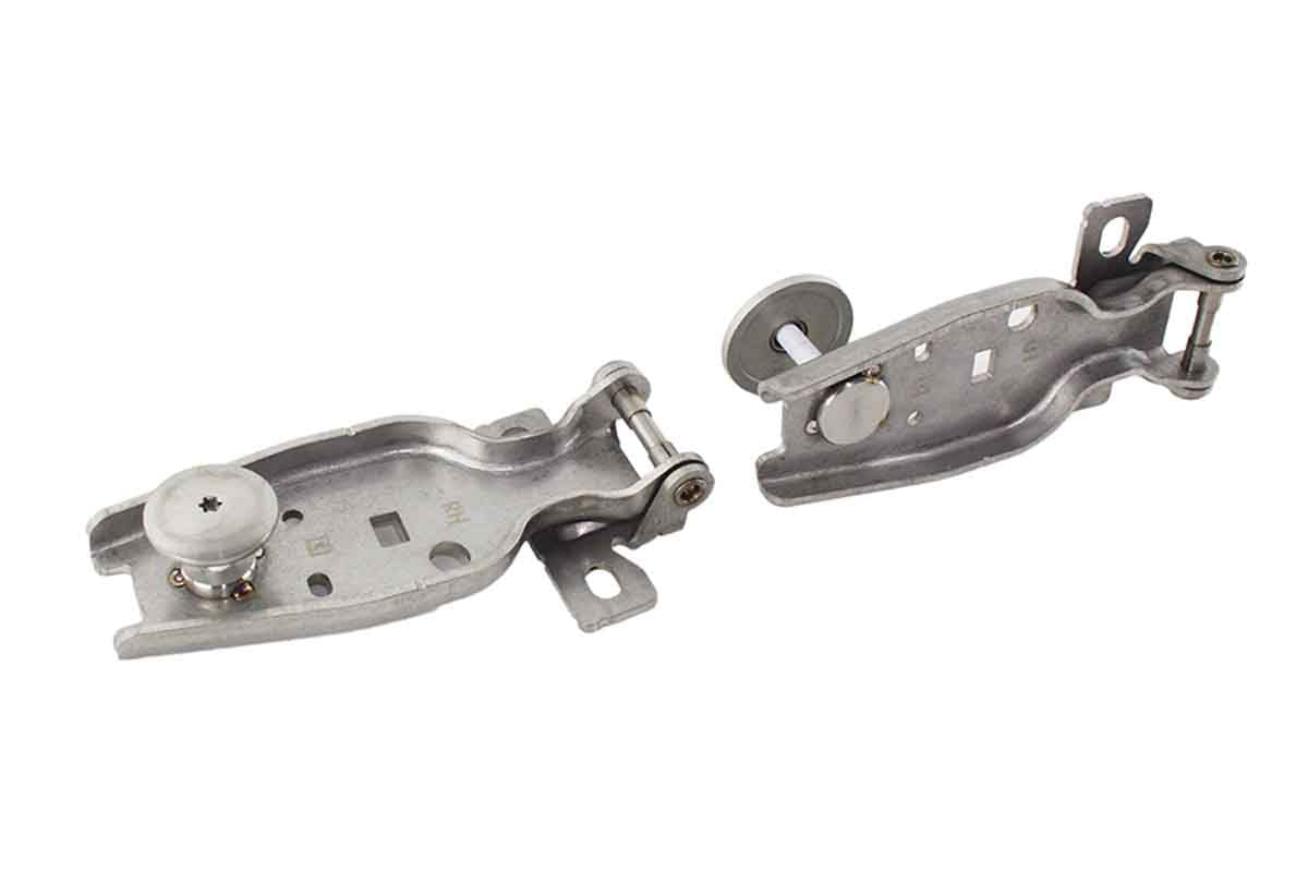 Kentrol 30016 Liftgate Hinge Pair for 2007-2018 Jeep Wrangler JK - Polished Silver