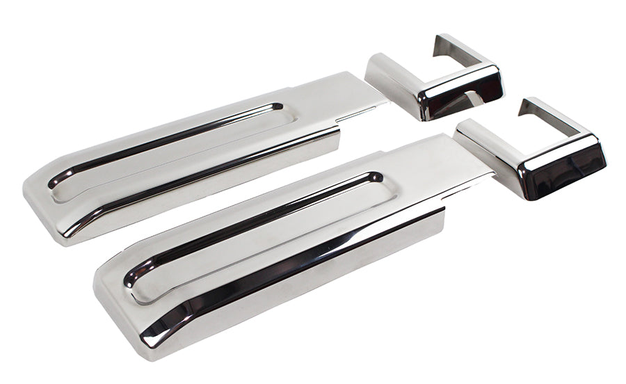 Kentrol 30017 Tailgate Hinge Overlays 4 Piece for 2007-2018 Jeep Wrangler JK - Polished Silver