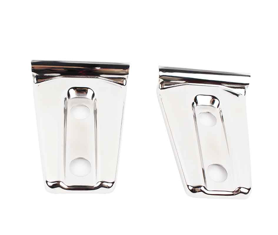 Kentrol 30019 Hood Hinge Overlays Pair for 2007-2018 Jeep Wrangler JK - Polished Silver