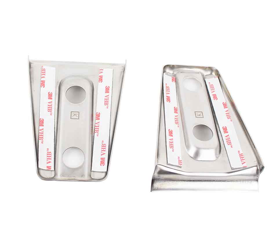 Kentrol 30019 Hood Hinge Overlays Pair for 2007-2018 Jeep Wrangler JK - Polished Silver