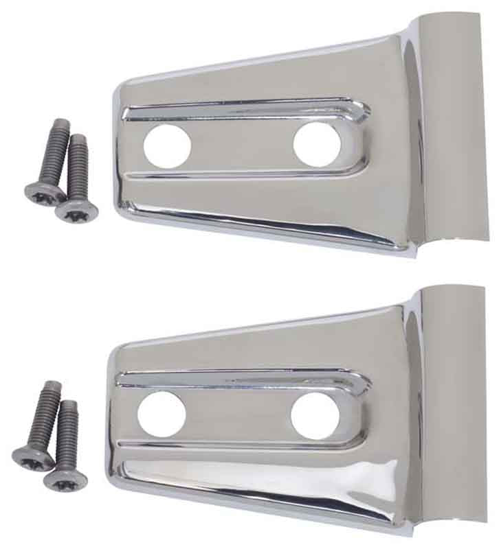 Kentrol 30019 Hood Hinge Overlays Pair for 2007-2018 Jeep Wrangler JK - Polished Silver