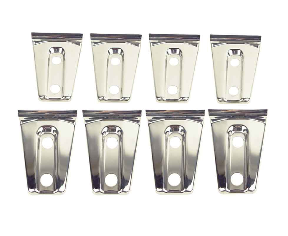 Kentrol 30021 Door Hinge Overlays 8 Piece for 2007-2018 Jeep Wrangler JKU 4-Door - Polished Silver