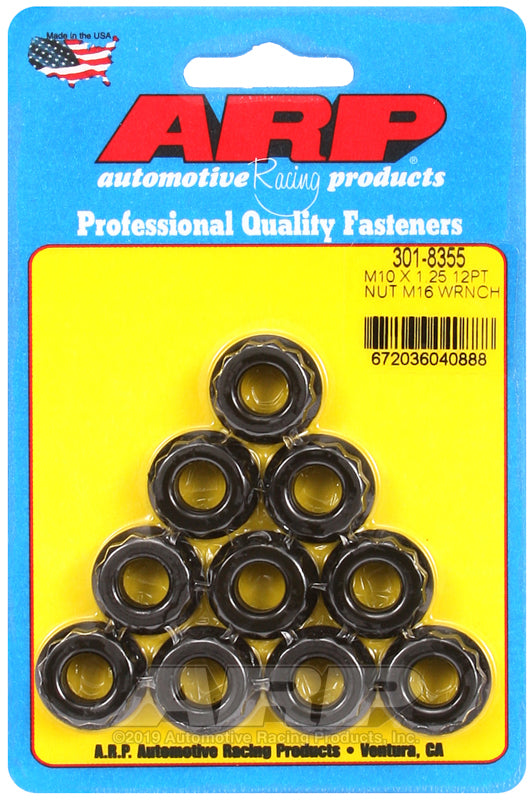 ARP 301-8355 M10 x 1.25 (5) 12-Point Nut Kit (Pack of 10)