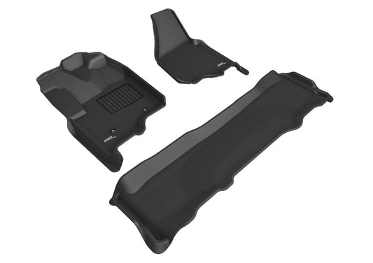 3D MAXpider Kagu Front & Rear Floor Mats for 2015-2016 Ford Explorer (Bench 2nd Row)