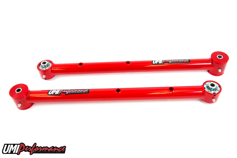 UMI Performance 3038-R Lower Control Arms Polyurethane/Roto-Joint Red
