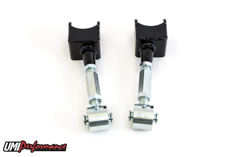 UMI Performance 3039-B 12-Bolt Swap Adjustable Upper Arms Roto-Joints Black