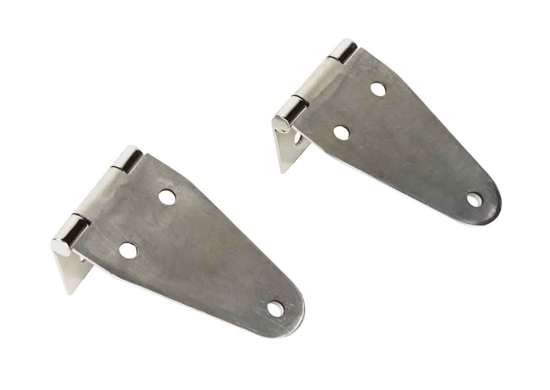 Kentrol 30402 Hood Hinge Pair for 1955-1995 Jeep CJ Wrangler YJ - Polished Silver