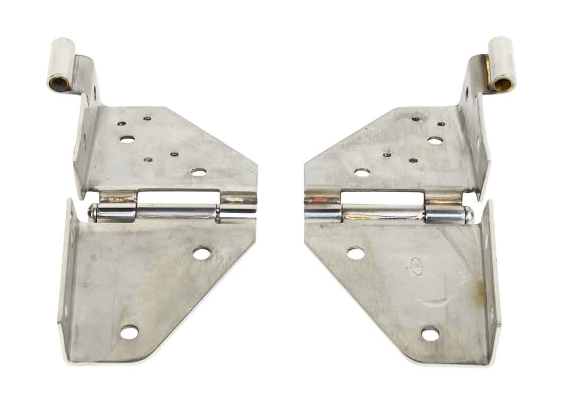 Kentrol 30403 Windshield Hinge Pair for 1976-1995 Jeep CJ Wrangler YJ - Polished Silver