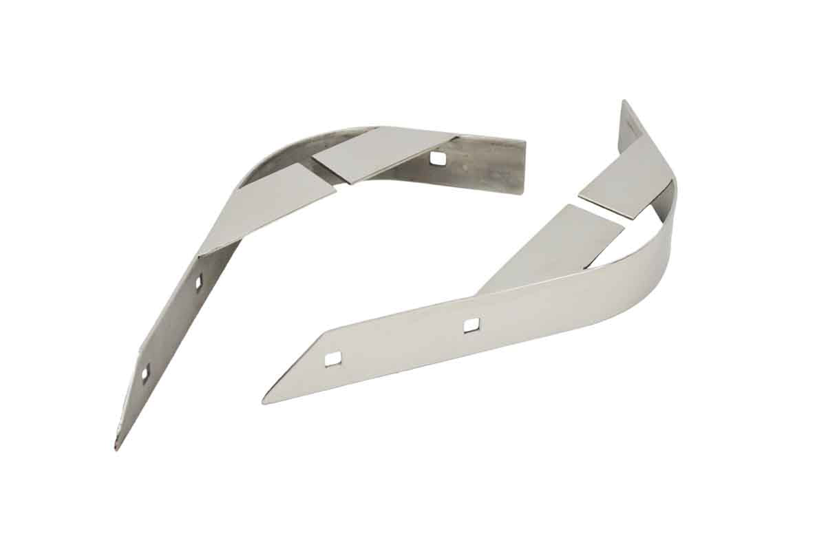 Kentrol 30404 Rear Body Corner Guards Pair for 1955-1995 Jeep CJ Wrangler YJ - Polished Silver