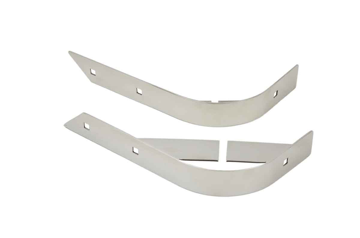 Kentrol 30404 Rear Body Corner Guards Pair for 1955-1995 Jeep CJ Wrangler YJ - Polished Silver