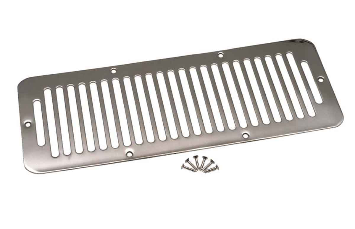 Kentrol 30406 Cowl Vent for 1978-1995 Jeep CJ Wrangler YJ - Polished Silver