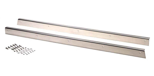 Kentrol 30413 Rocker Guards Pair for 1955-1983 Jeep CJ5 - Polished Silver