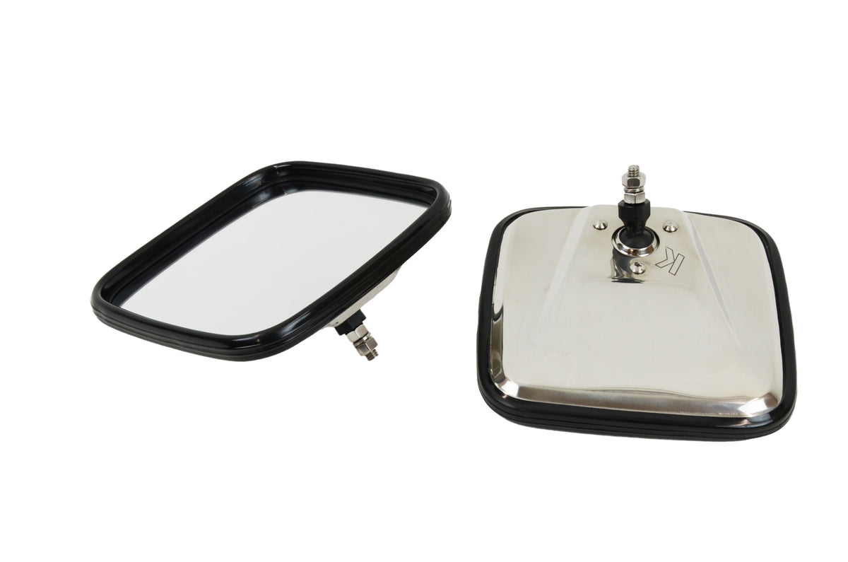 Kentrol 30417 Side Mirror Kit Pair for 1955-1986 Jeep CJ5 CJ7 CJ8 - Polished Silver