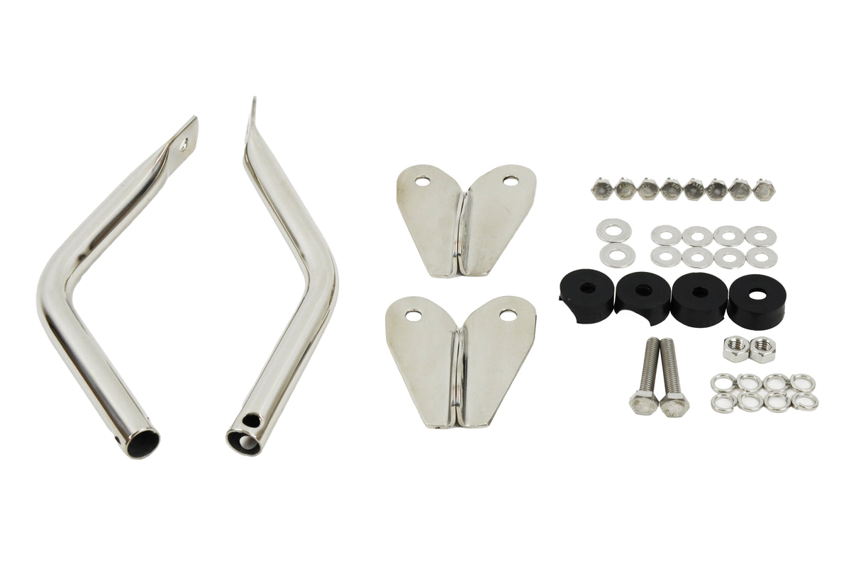 Kentrol 30417 Side Mirror Kit Pair for 1955-1986 Jeep CJ5 CJ7 CJ8 - Polished Silver
