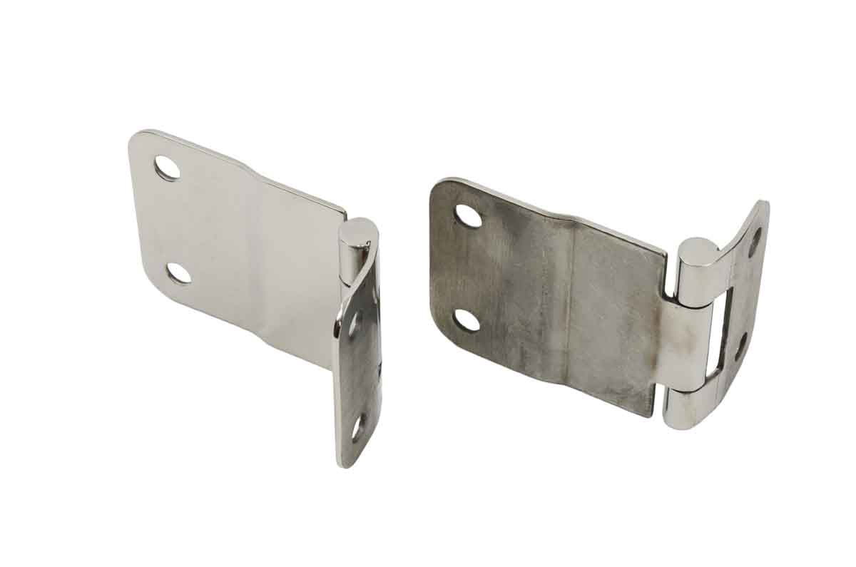 Kentrol 30419 Tailgate Hinge Pair for 1976-1986 Jeep CJ7 CJ8 - Polished Silver