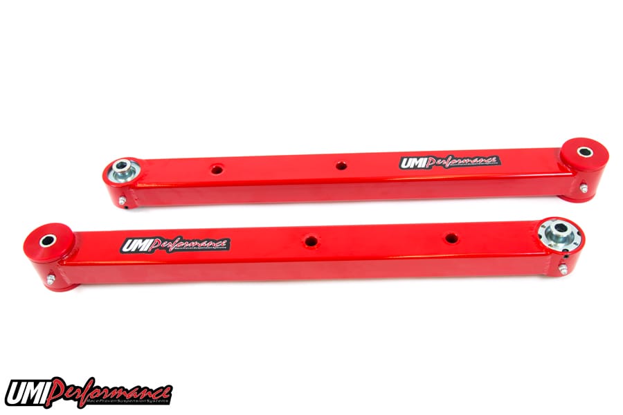 UMI Performance 3041-R Boxed Lower Control Arms Polyurethane/Roto-Joint Red