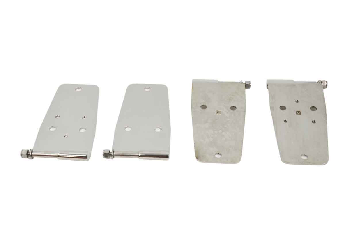 Kentrol 30420 Door Hinge Set 4 Piece for 1976-1993 Jeep CJ Wrangler YJ - Polished Silver