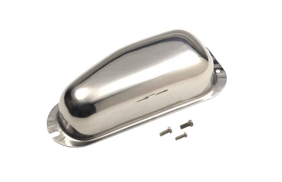 Kentrol 30424 Wiper Motor Cover for 1968-1975 Jeep CJ5 - Polished Silver