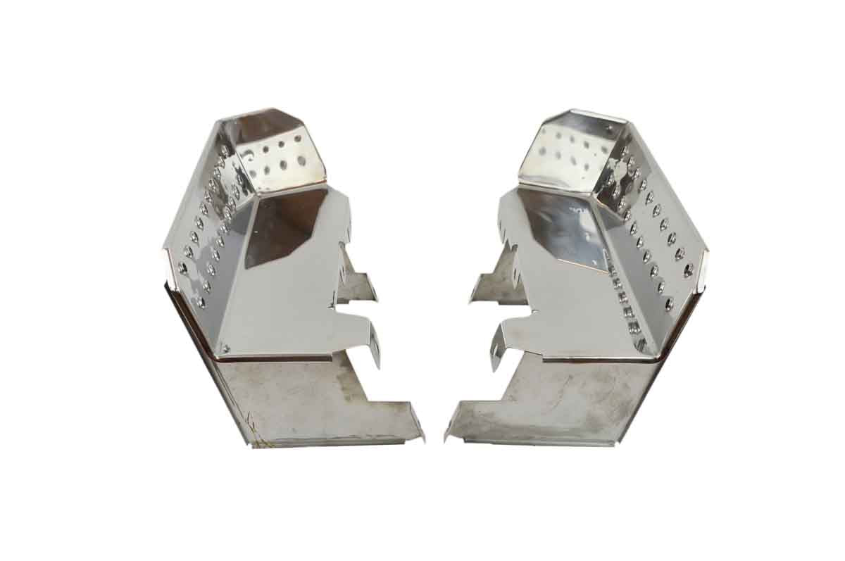 Kentrol 30432 Side Steps Pair for 1976-1995 Jeep CJ Wrangler YJ - Polished Silver
