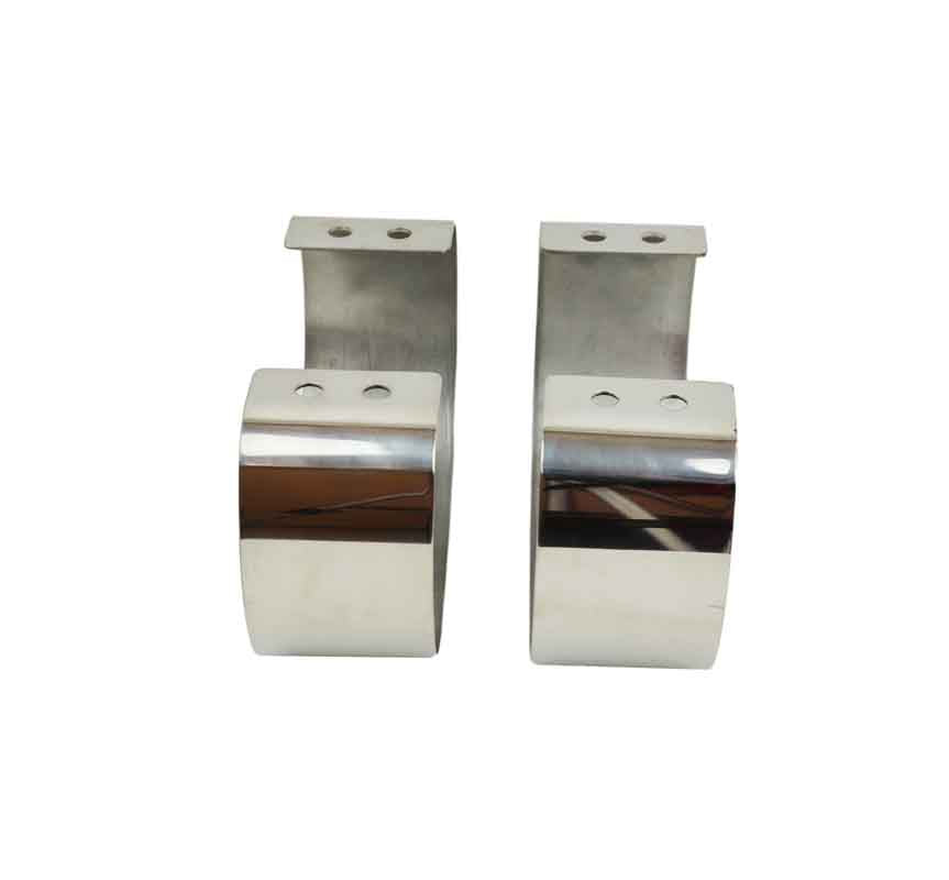 Kentrol 30438 Bumperettes Pair for 1976-1995 Jeep CJ Wrangler YJ - Polished Silver