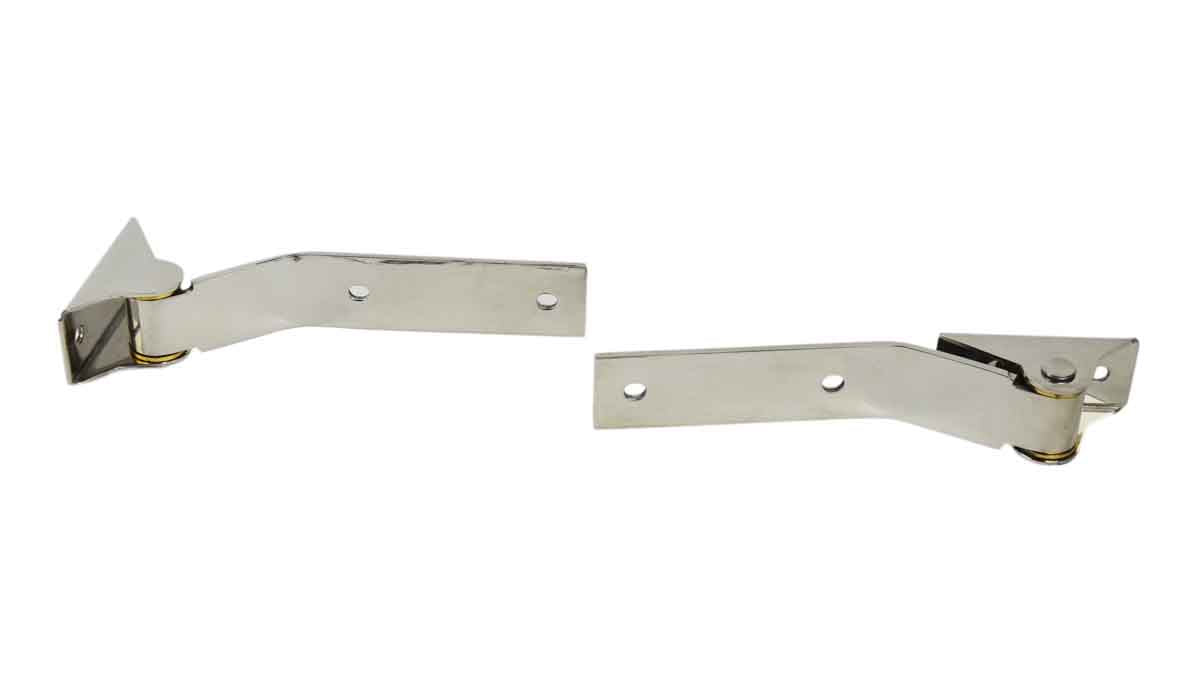 Kentrol 30442 Tailgate Hinge Pair for 1987-1995 Jeep Wrangler YJ - Polished Silver