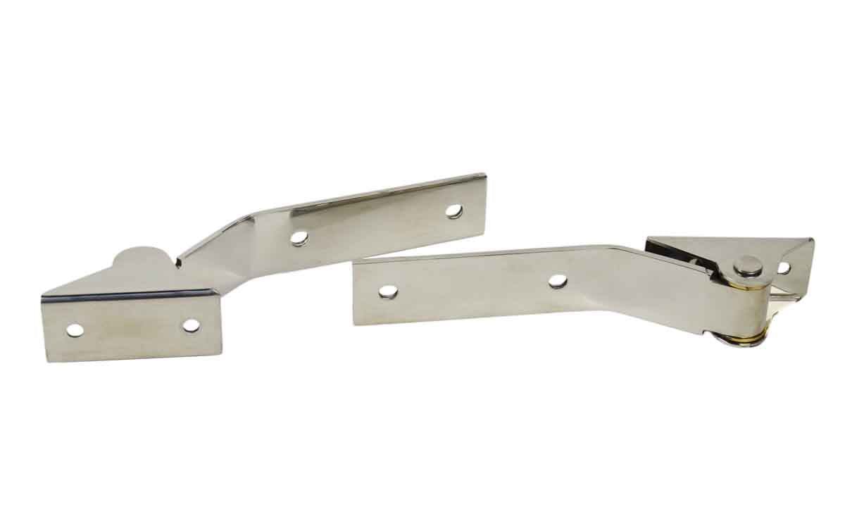 Kentrol 30442 Tailgate Hinge Pair for 1987-1995 Jeep Wrangler YJ - Polished Silver