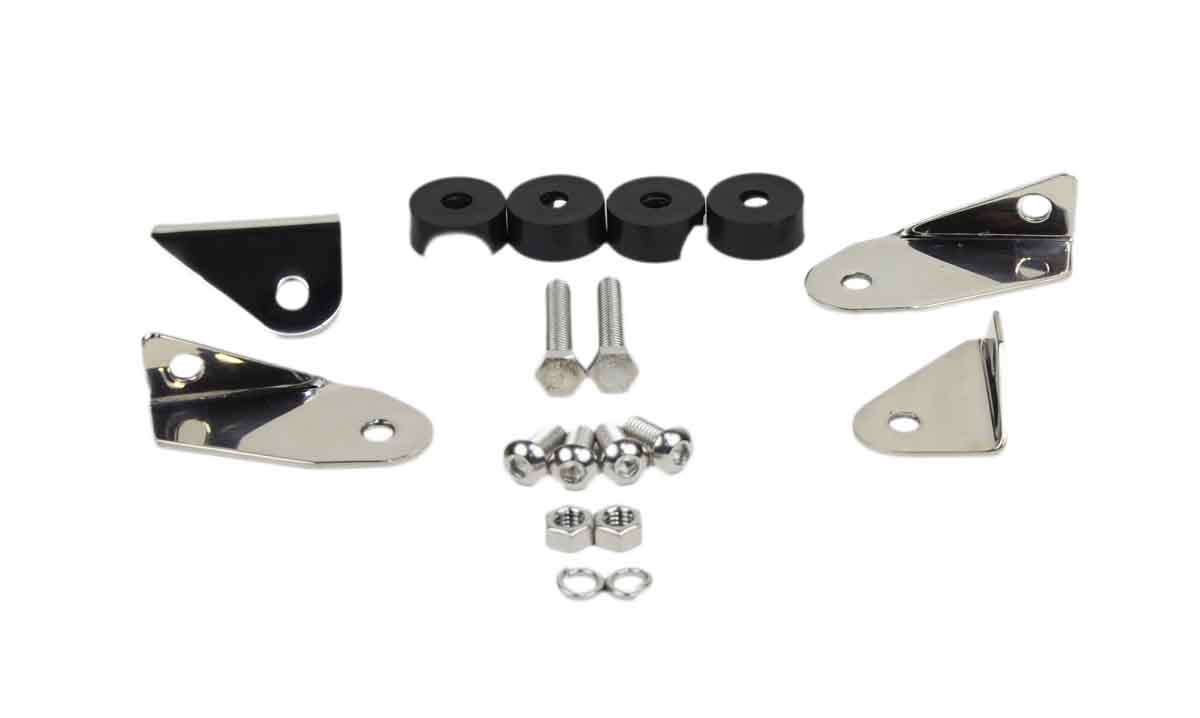 Kentrol 30445 Side Mirror Kit Pair for 1987-1995 Jeep Wrangler YJ - Polished Silver