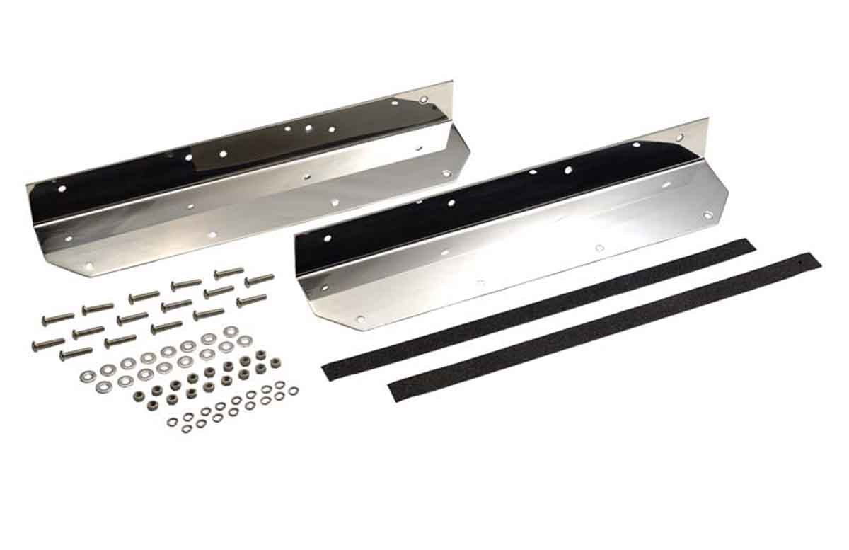 Kentrol 30447 Step Cover Inlays Pair for 1987-1995 Jeep Wrangler YJ - Polished Silver