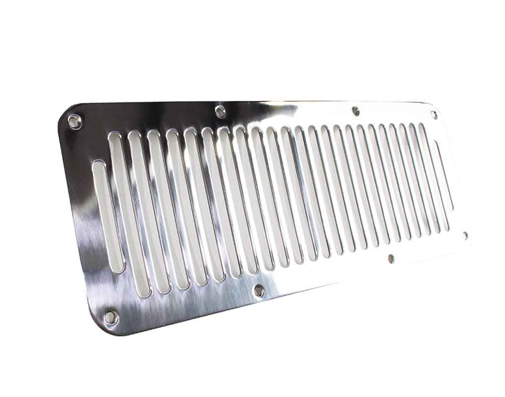 Kentrol 30458 Cowl Vent 8 Hole for 1978-1995 Jeep CJ Wrangler YJ - Polished Silver