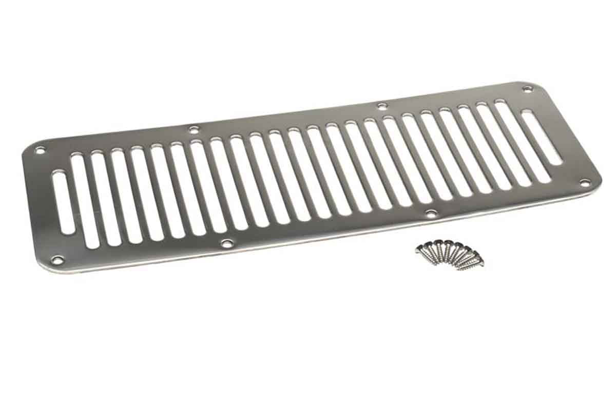 Kentrol 30458 Cowl Vent 8 Hole for 1978-1995 Jeep CJ Wrangler YJ - Polished Silver