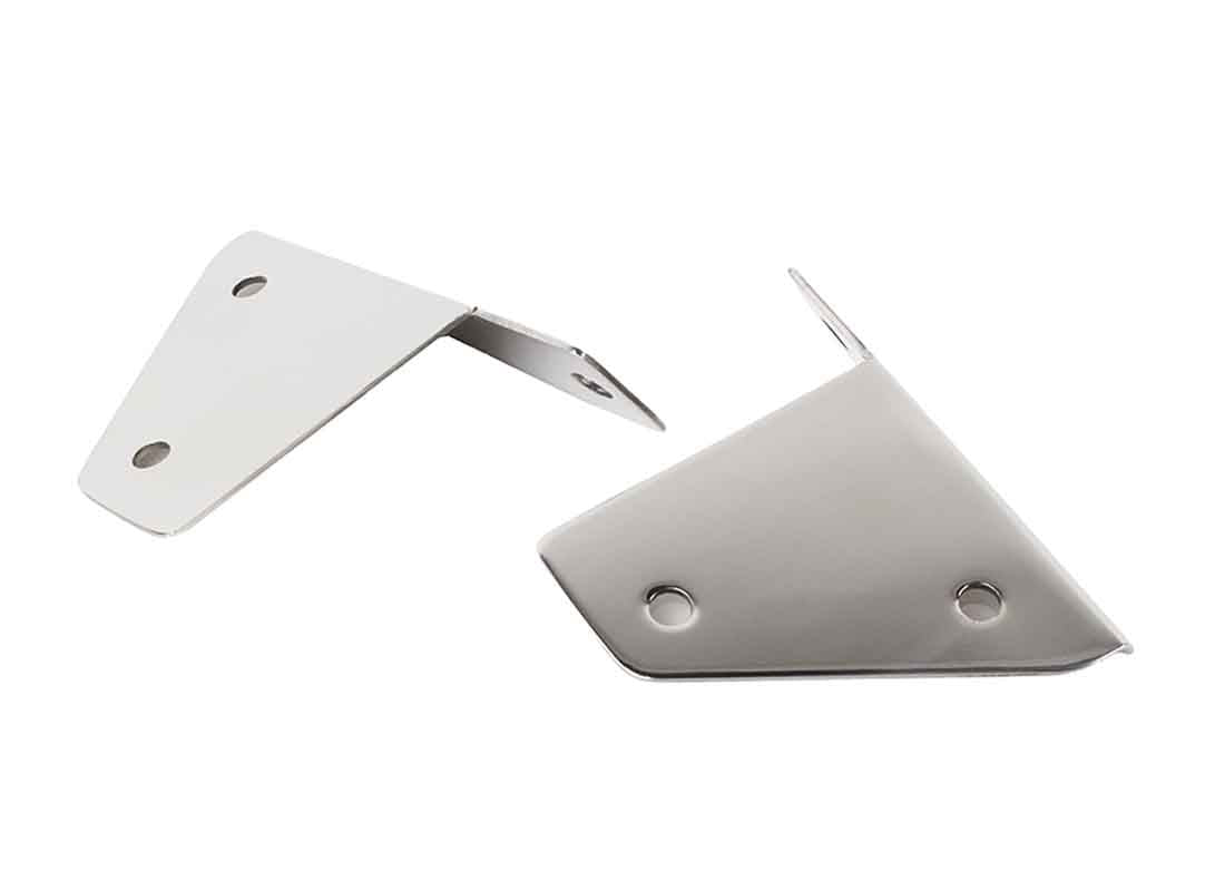 Kentrol 30461 Spot Light Brackets Pair for 1976-1995 Jeep CJ Wrangler YJ - Polished Silver