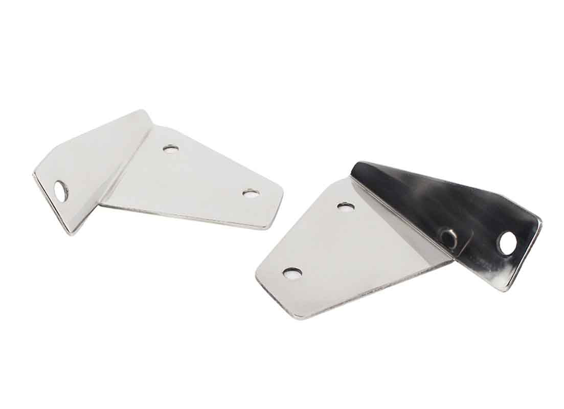Kentrol 30461 Spot Light Brackets Pair for 1976-1995 Jeep CJ Wrangler YJ - Polished Silver