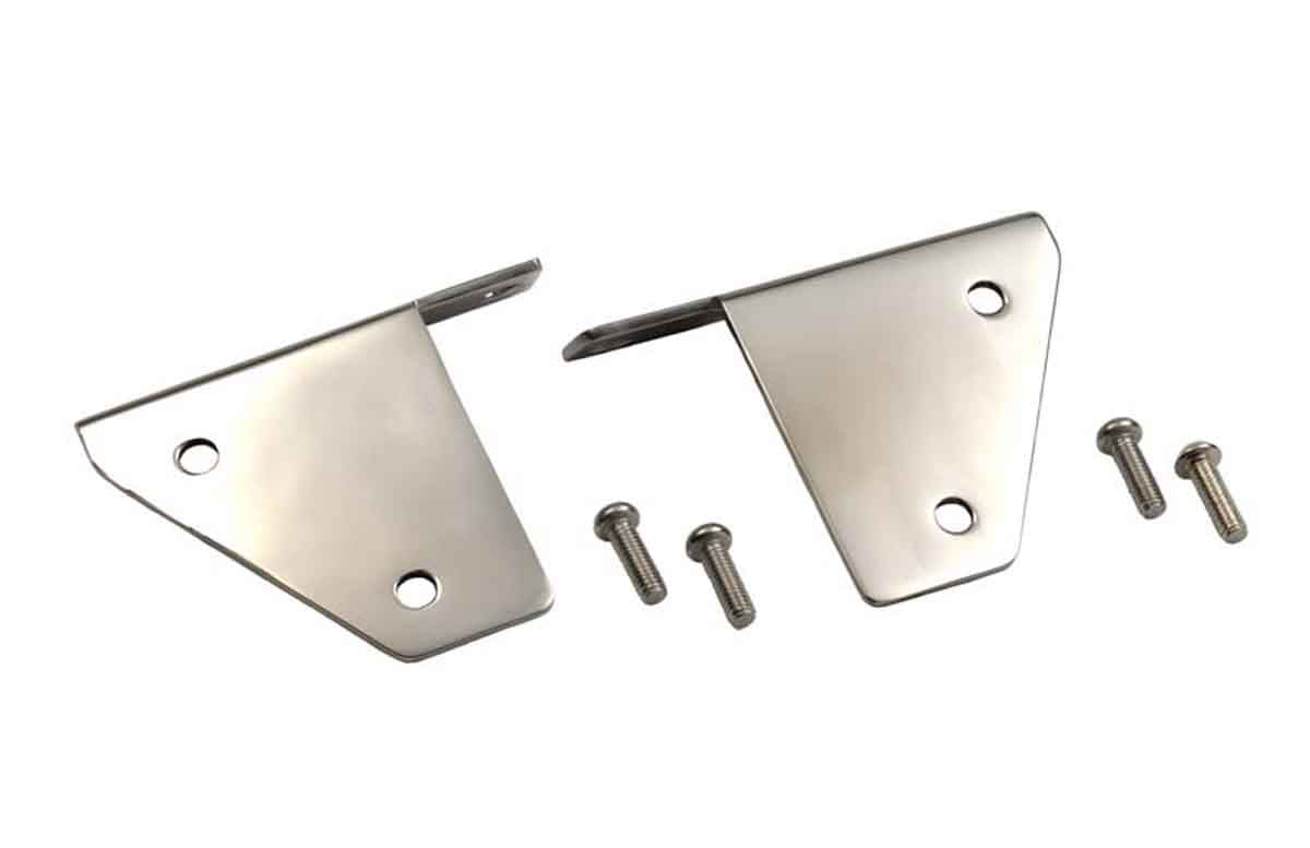Kentrol 30461 Spot Light Brackets Pair for 1976-1995 Jeep CJ Wrangler YJ - Polished Silver