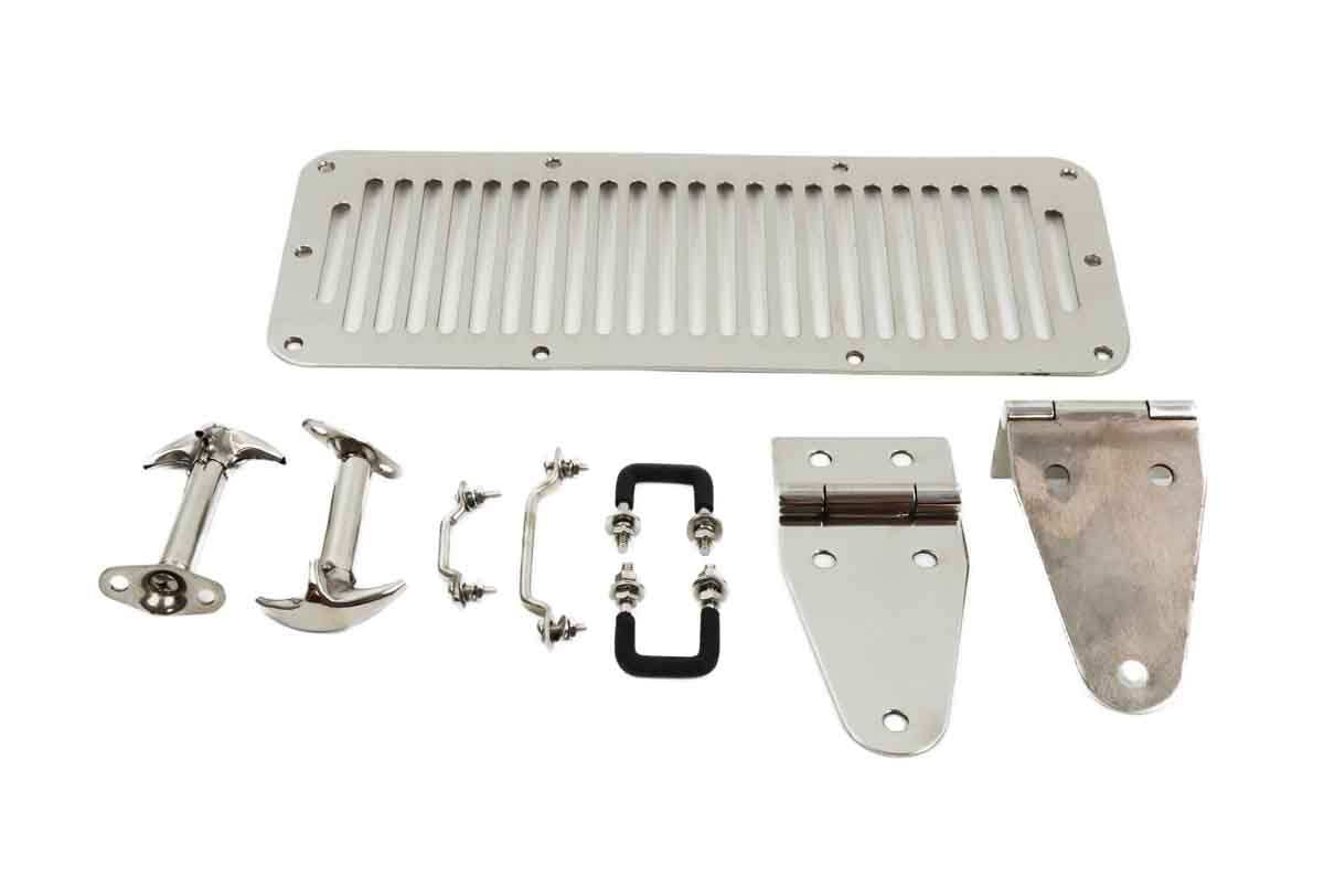 Kentrol 30470 Hood Kit for 1978-1995 Jeep CJ Wrangler YJ - Polished Silver
