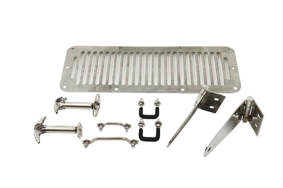 Kentrol 30470 Hood Kit for 1978-1995 Jeep CJ Wrangler YJ - Polished Silver